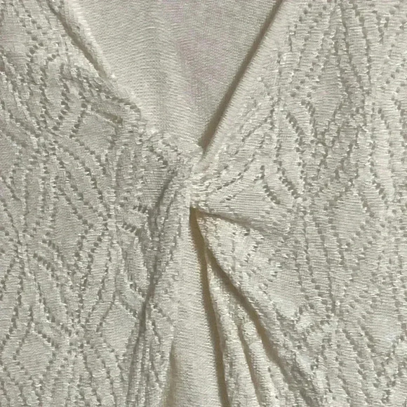 Sigrid Olsen cream knit sweater top shirt - Picture 4 of 14